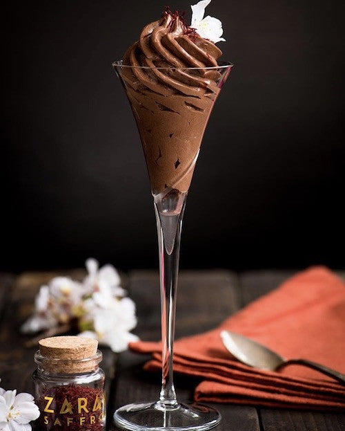 Dark Chocolate Saffron Mousse
